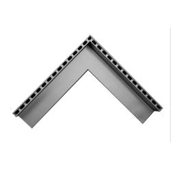 ALU SIDE DRAIN H133 OUTSIDE CORNER 500/500 - GREY